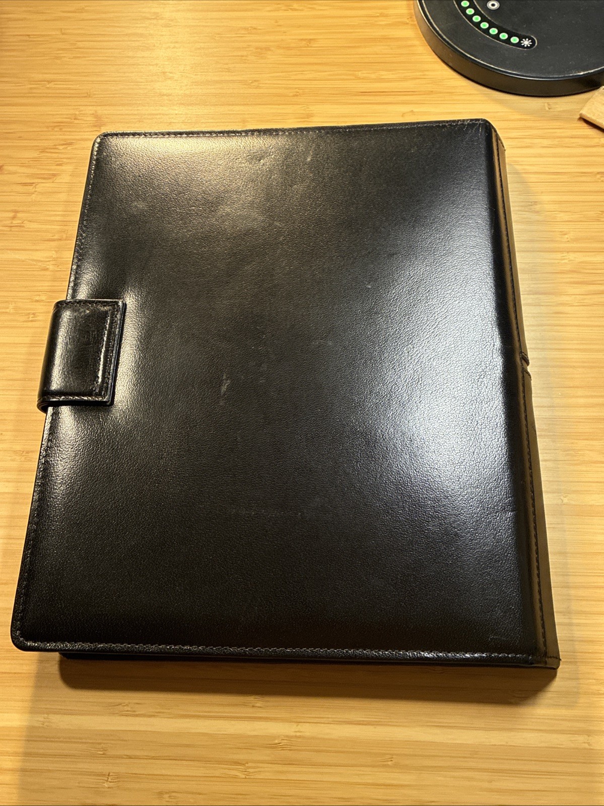 SevenKLeather Black Leather Folio Luxurious Leather Smells So Good! 12.5×10 in