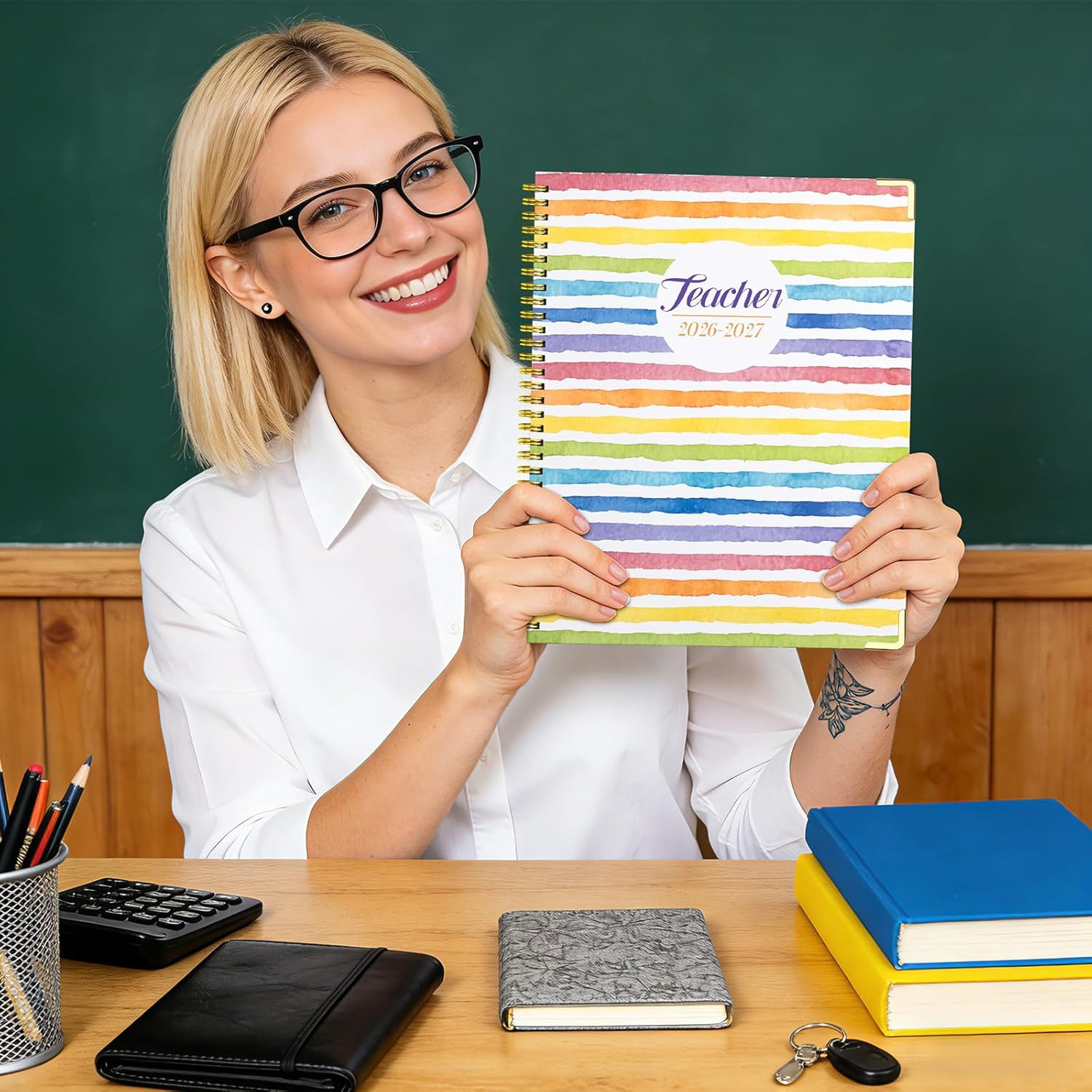 Teacher Planner 2026-2027, July 2026 to June 2027 Academic Year, 8.5″ x 11″ Less