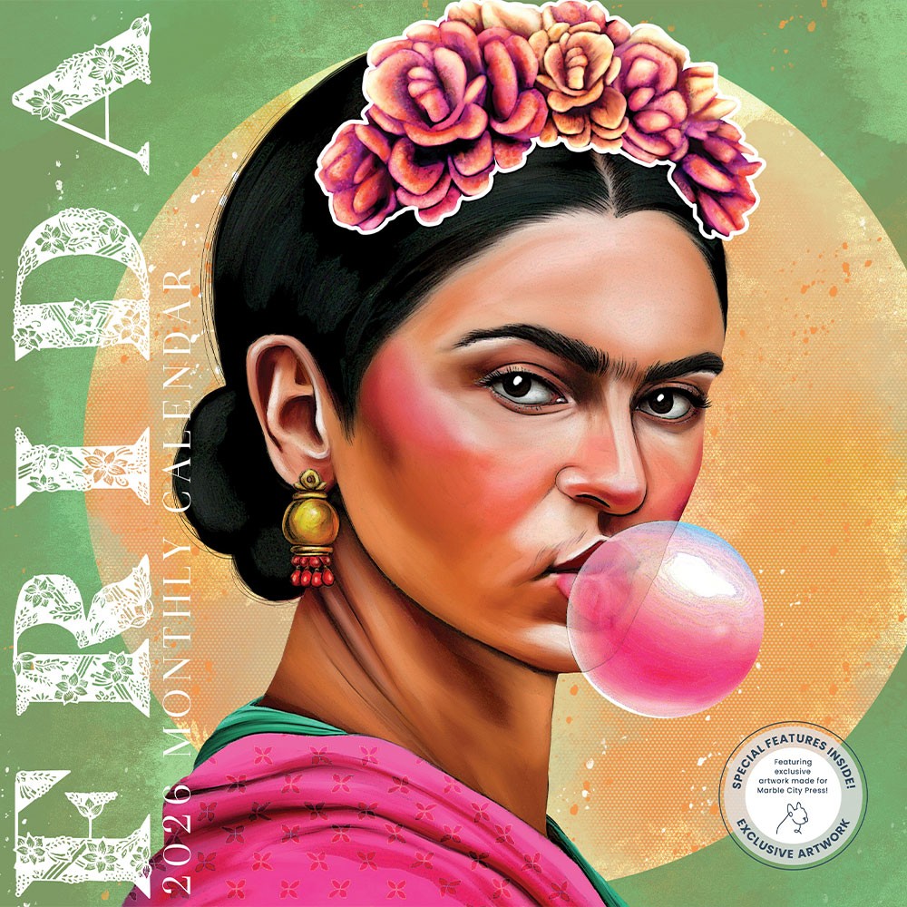 Frida Kahlo Calendar 2026 | 12″ x 24″ 12 Month Calendar | Marble City Press