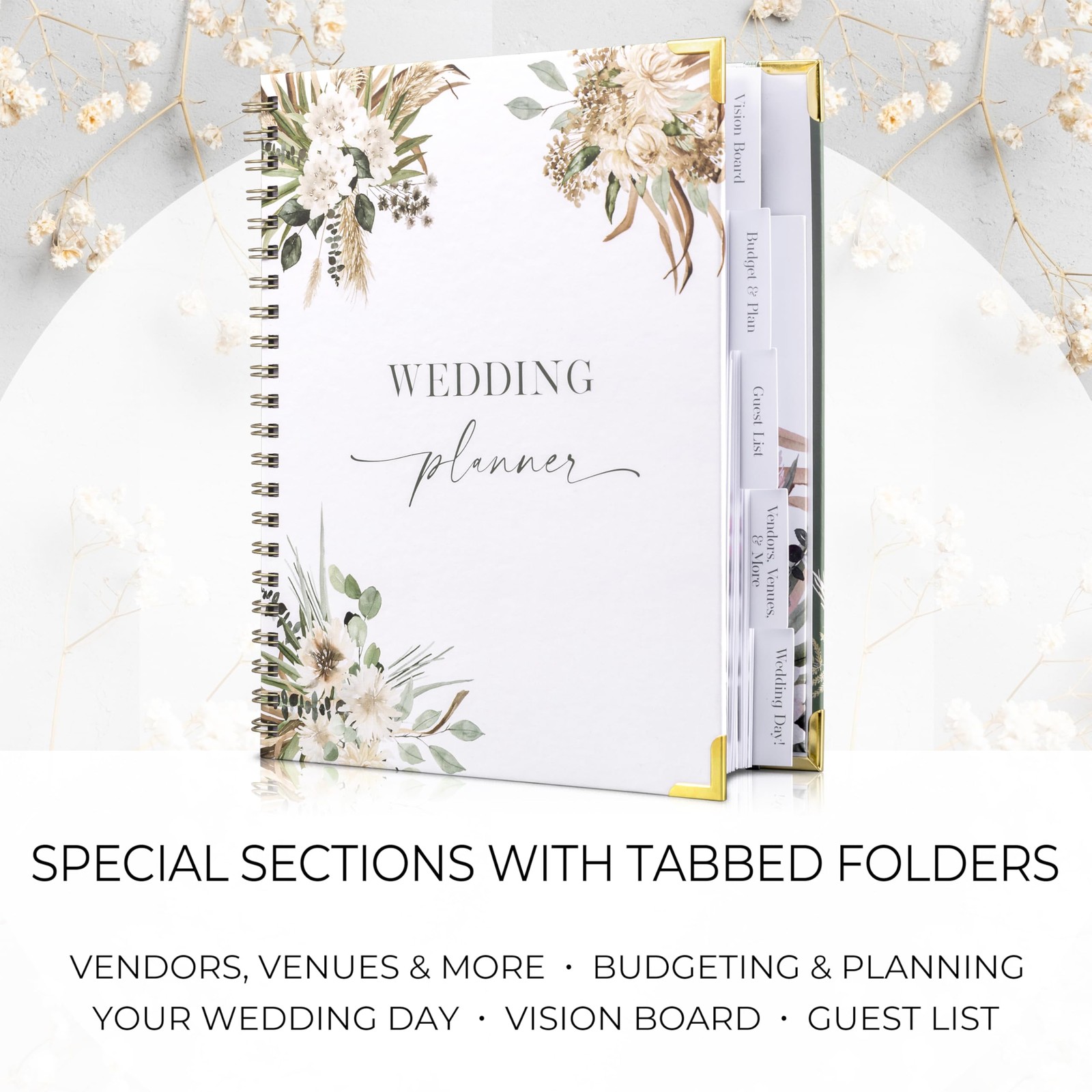 Beautiful Greenery Wedding Planner Book and Organizer – Enhance Excitement an…