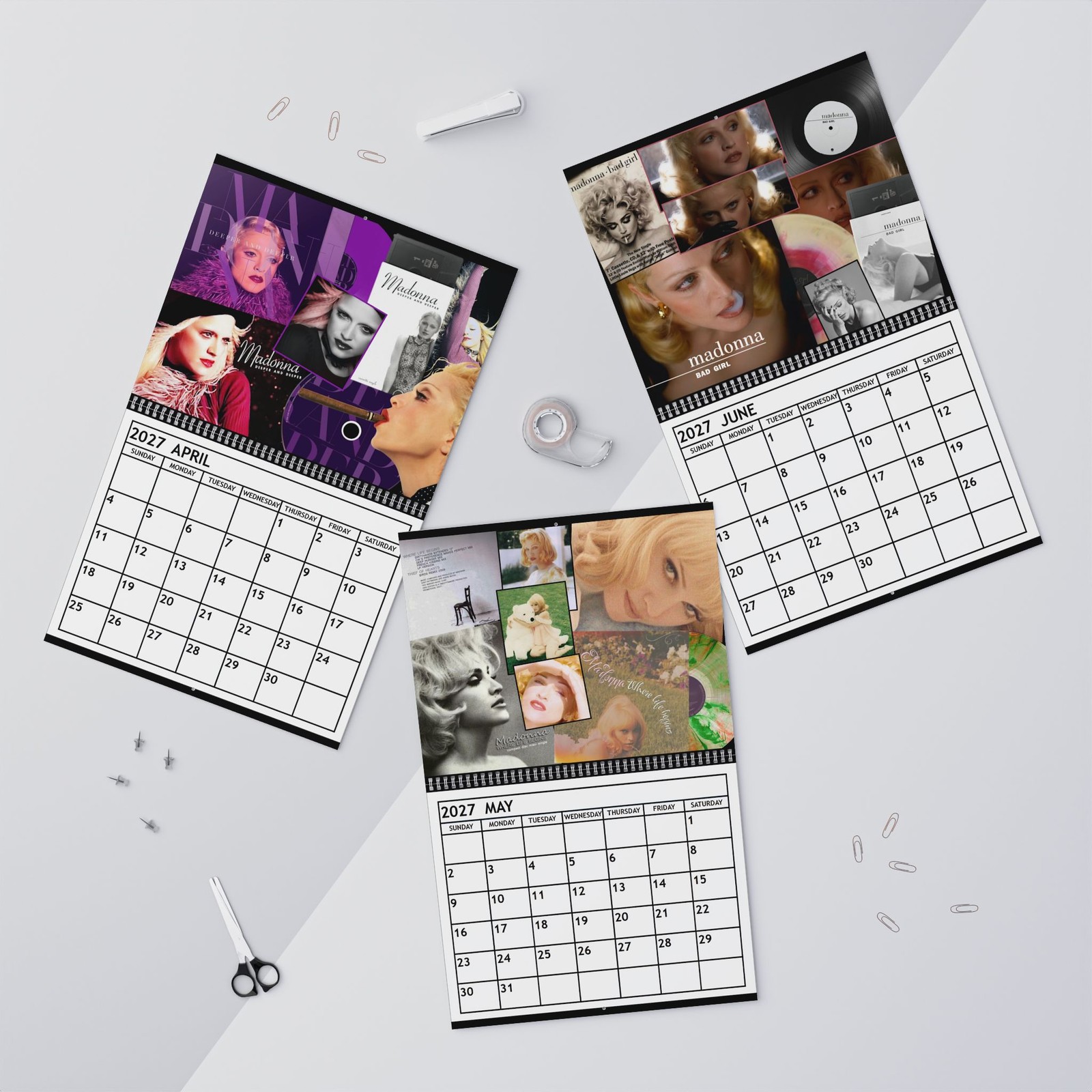 Madonna Erotica 2027 Wall Calendar – Home Decor, Music Fan Gifts, Monthly