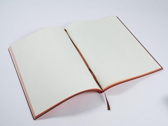 Ancora TERRACOTA FLAME Luxury ITALIAN Leather set of 3 Notebooks ( A6, A5, A4)