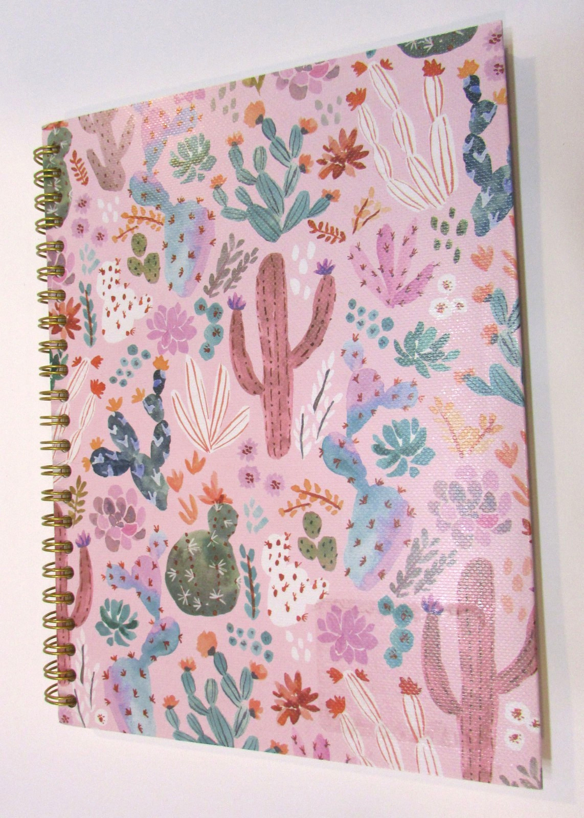 New 2020 Greenroom Journal Recycled Notebook Spiral Bound Hardcover Pink Cactus