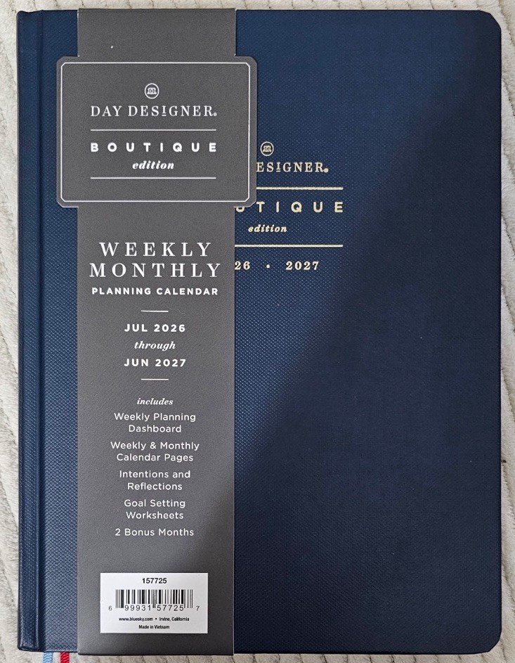 2026/2027 Blue Sky Day Designer Boutique Edition Navy W/M Academic Planner