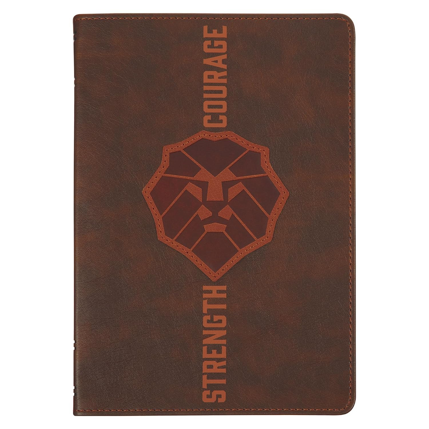 Christian Art Gifts Brown Vegan Leather Journal, Inspirational Men’S Notebook Li