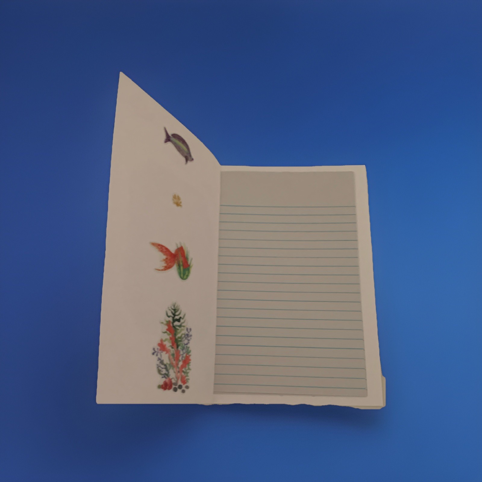 Handmade Rainbow Fish Notebook | Ocean Theme Lined Journal 1 Set