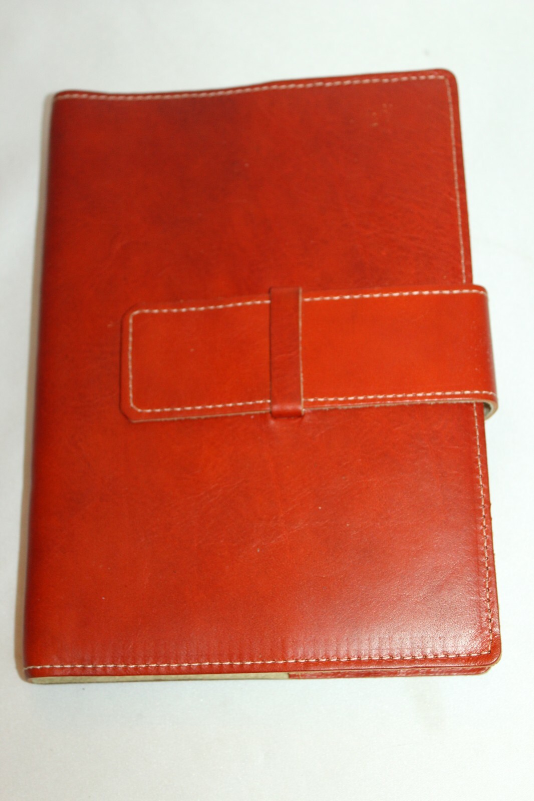 NEW! Burnt Orange Italian Leather Handmade Journal 6″ x 9″ Made in Italy