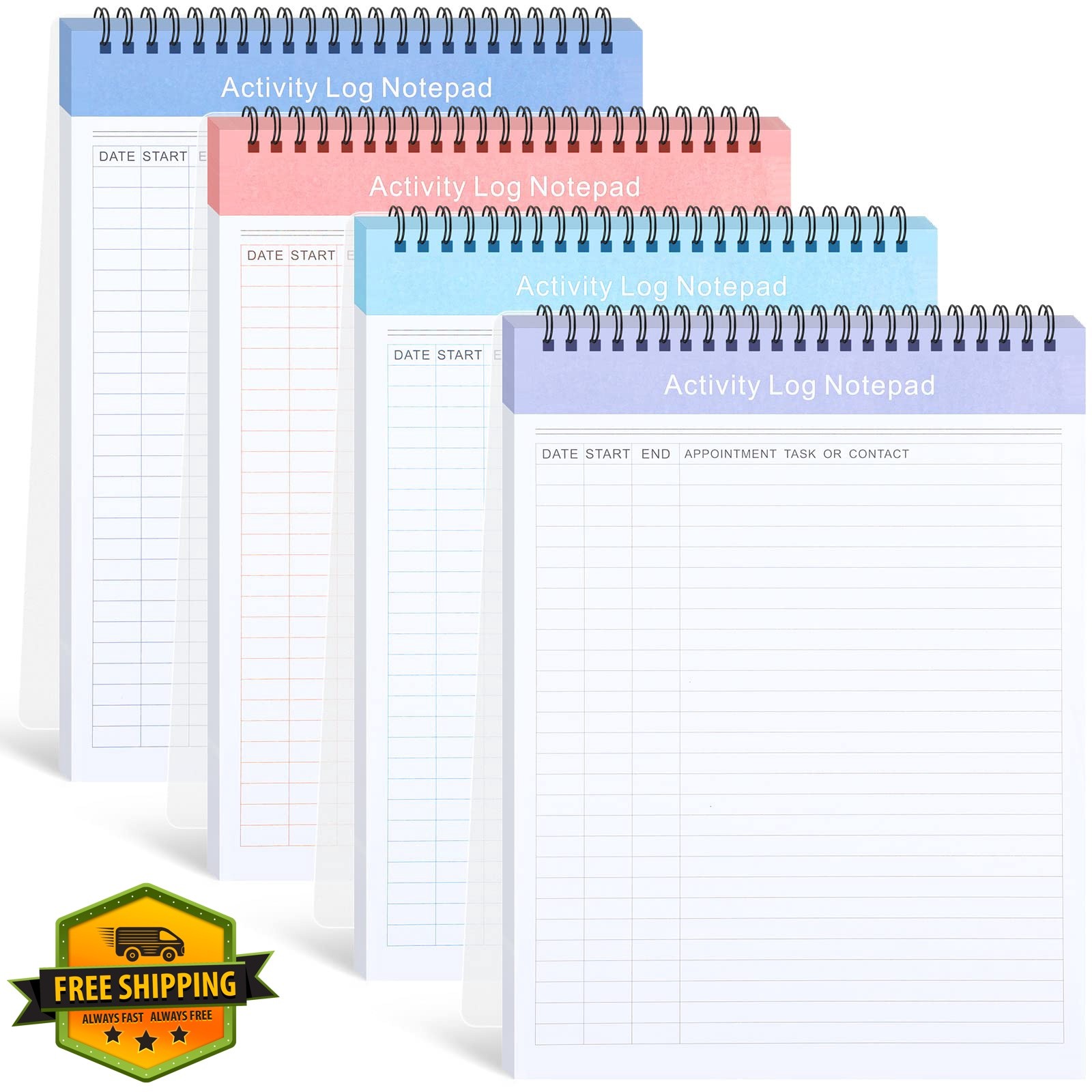 Kisston Activity Log Notepad Vivid Color