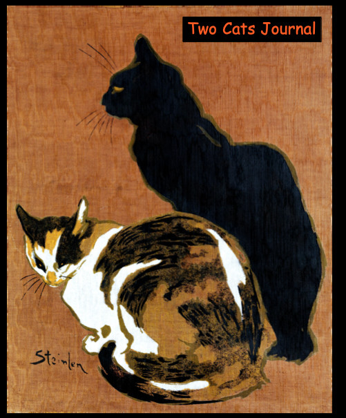 Two Cats 8×10 Journal/Diary/Notebook 200 Ruled Blank Pages Record Events Ideas