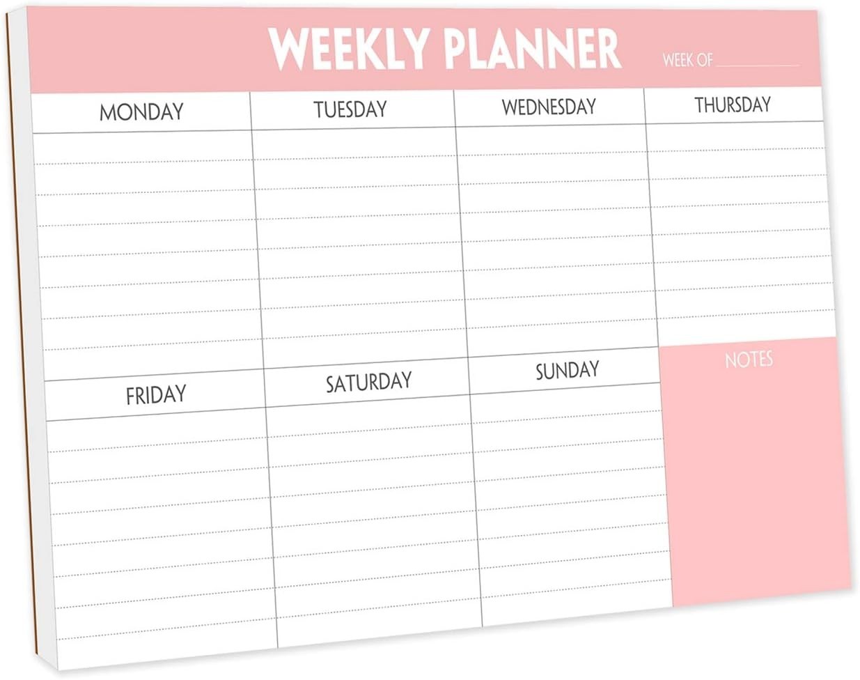 Weekly Planning Pad – Tear off to Do List Pad with Daily Schedule & Calendar, 52