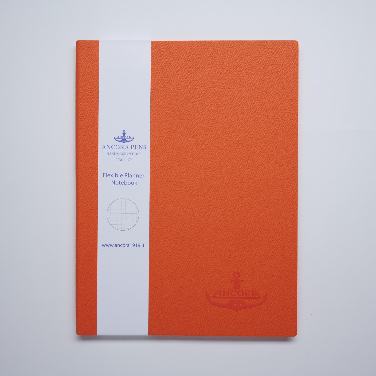 Ancora TERRACOTA FLAME Luxury ITALIAN Leather set of 3 Notebooks ( A6, A5, A4)