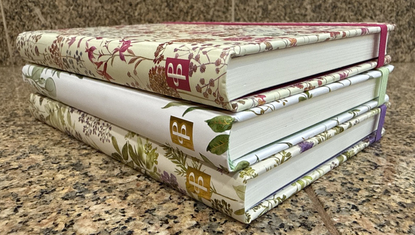***NEW 3 Peter Pauper Press Journal Lot FLORAL GOLD WILDFLOWERS BUTTERFLIES***