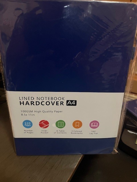 A4 Lined Notebook HardcoverNavy Blue100GSM High Quality Paper 8.5 x 11 In 320 Pg