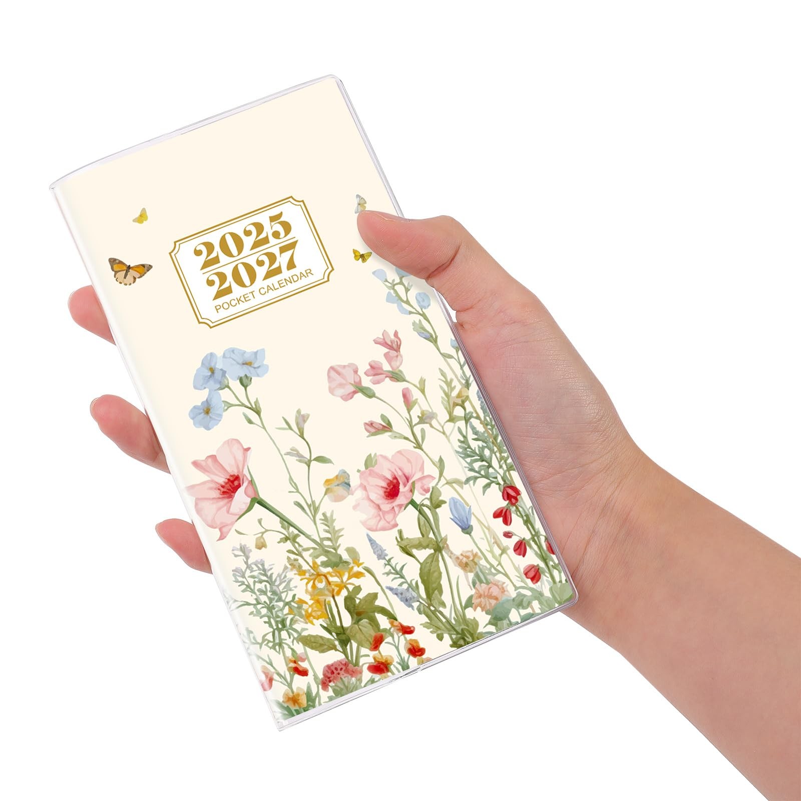 Pocket Calendar 2026-2027 Small Monthly Planner 6.5×3.5 Butterfly Organizer