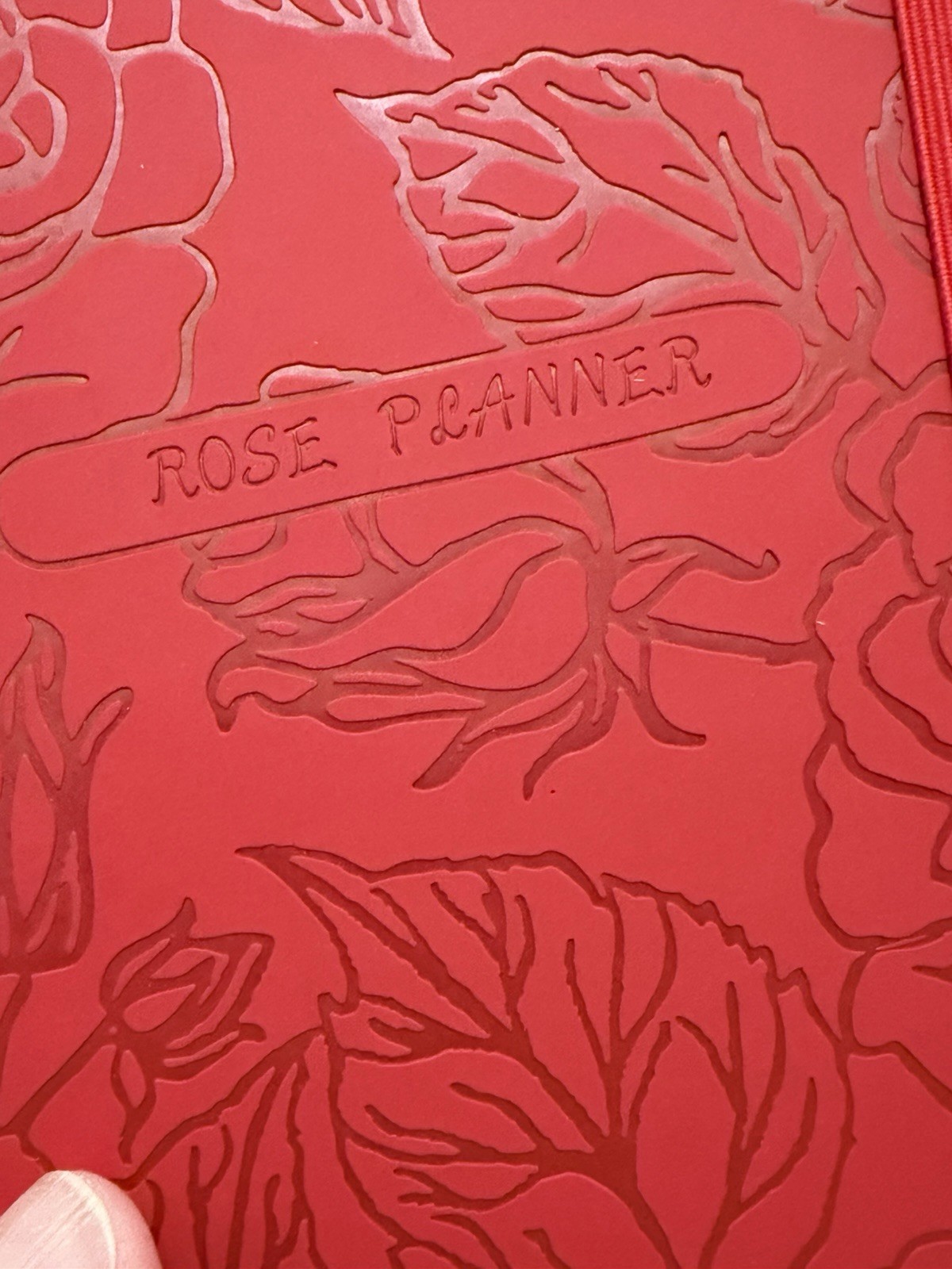 Rose Planner Undated Weekly Medium Planner, Red Floral Embossed Hardcover