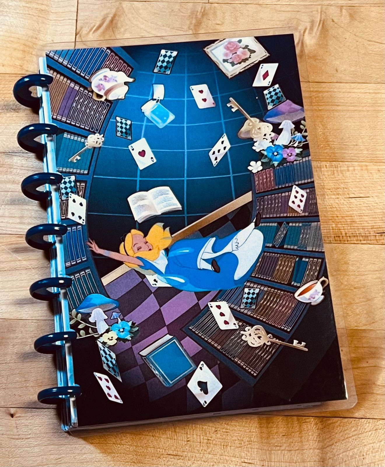 Falling Alice in Wonderland Front/Back Cover Set 4 use with MINI HAPPY Planner~