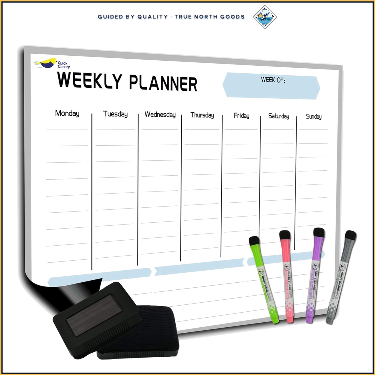 Magnetic Meal Planning Calendar for Fridge with Clear Visibility and Easy Access