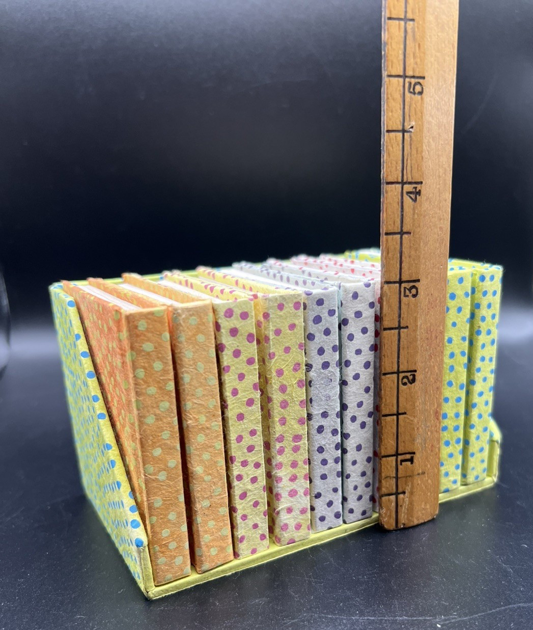 Mini Blank Journals, Set of 10, Each 3 inches square, Unused, Cute Polka Dots