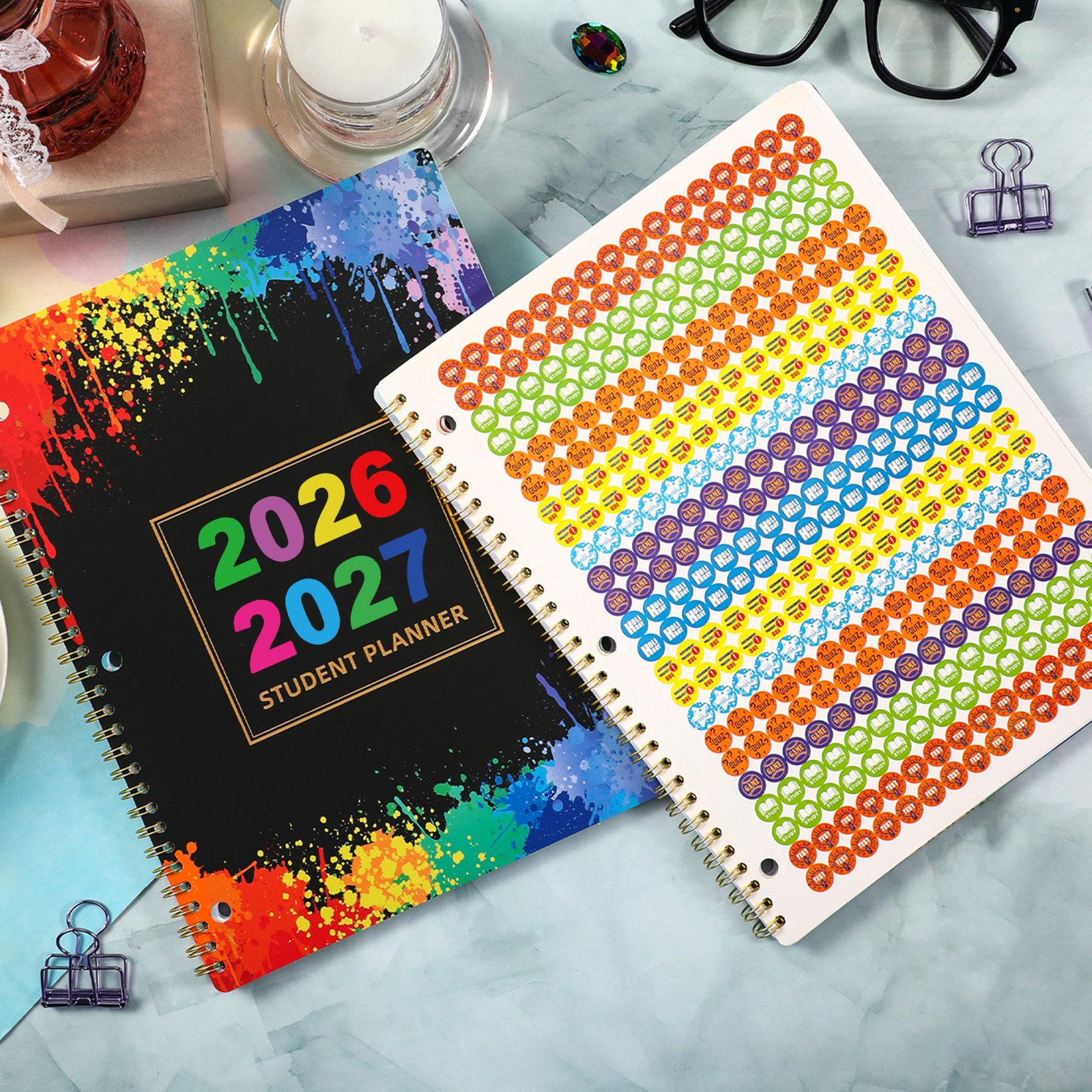 Student Planner 2026-2027 – Academic Organizer July 2026 – 9″ x 11″, Black