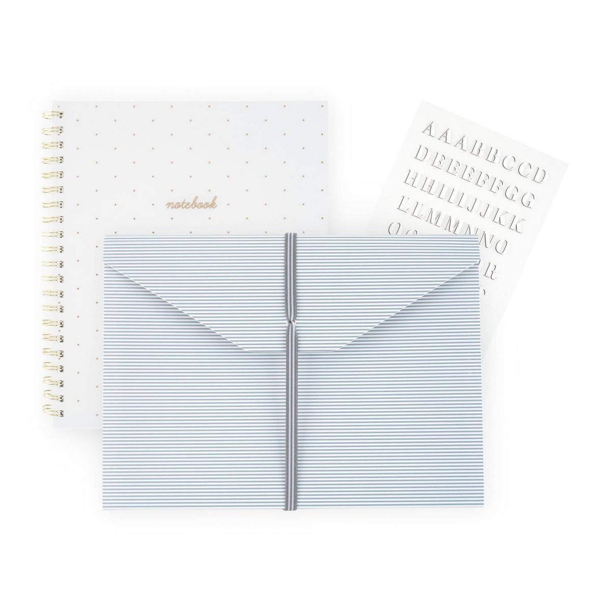 Sugar Paper Essentials 8.5″x11″ Large Spiral Bound Notebook Gold Dot 100 Pages
