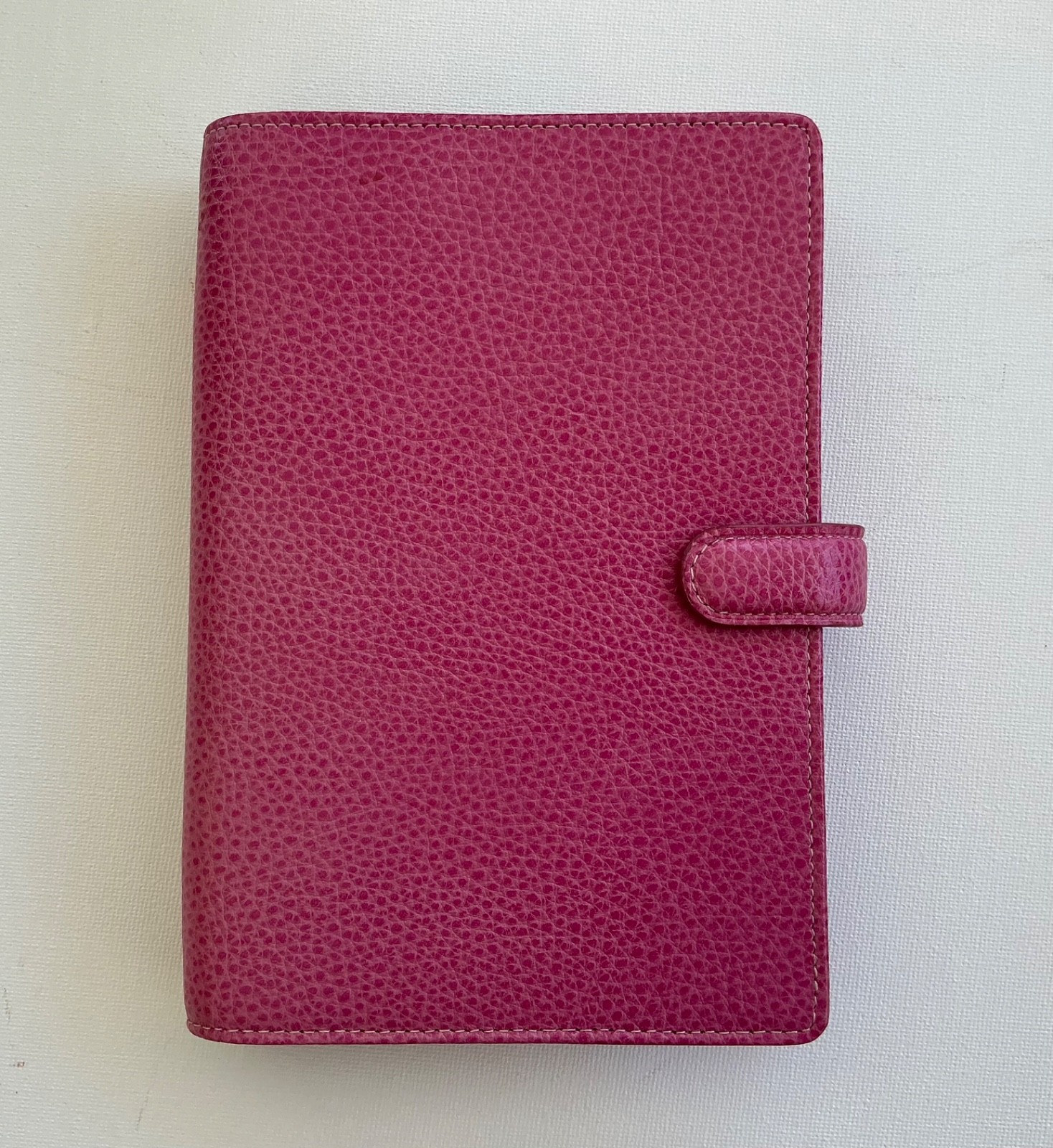 Filofax Raspberry Leather Finsbury Personal Organizer Planner 7.5″Ht 5.25W