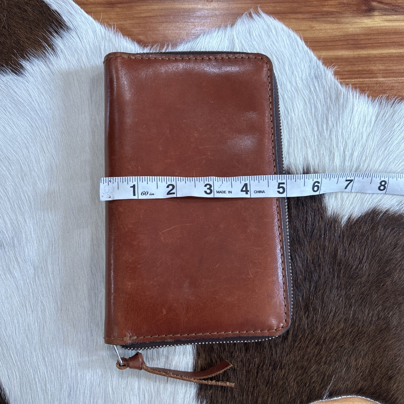 Vintage Planner Organizer Binder Leather Brown