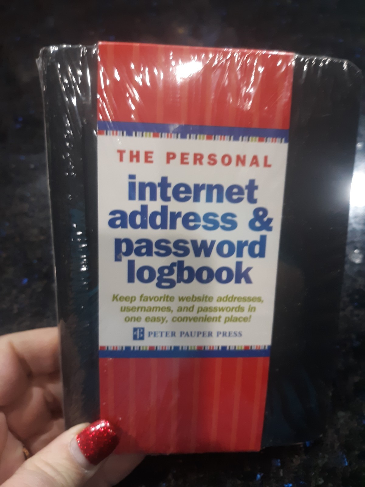 The Personal Internet Address & Password Logbook. 4.25″x6″. 144 pages. New!