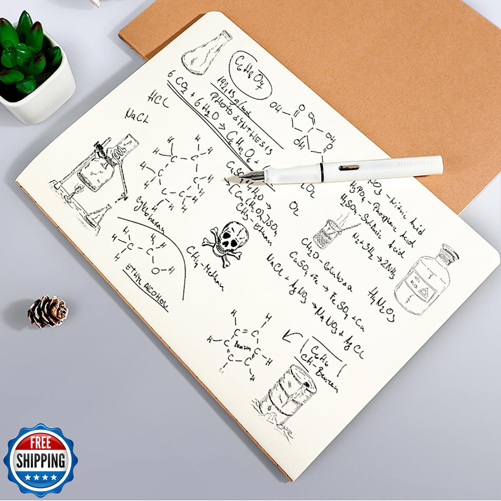 Nicunom 30 Pack A5 Kraft Notebooks, Bulk Blank Journals for Kids, Travel Jour