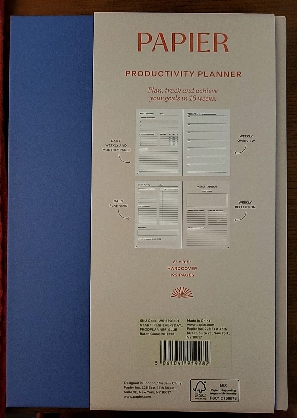 Papier Productivity Planner Undated Weekly, Monthly And Daily
