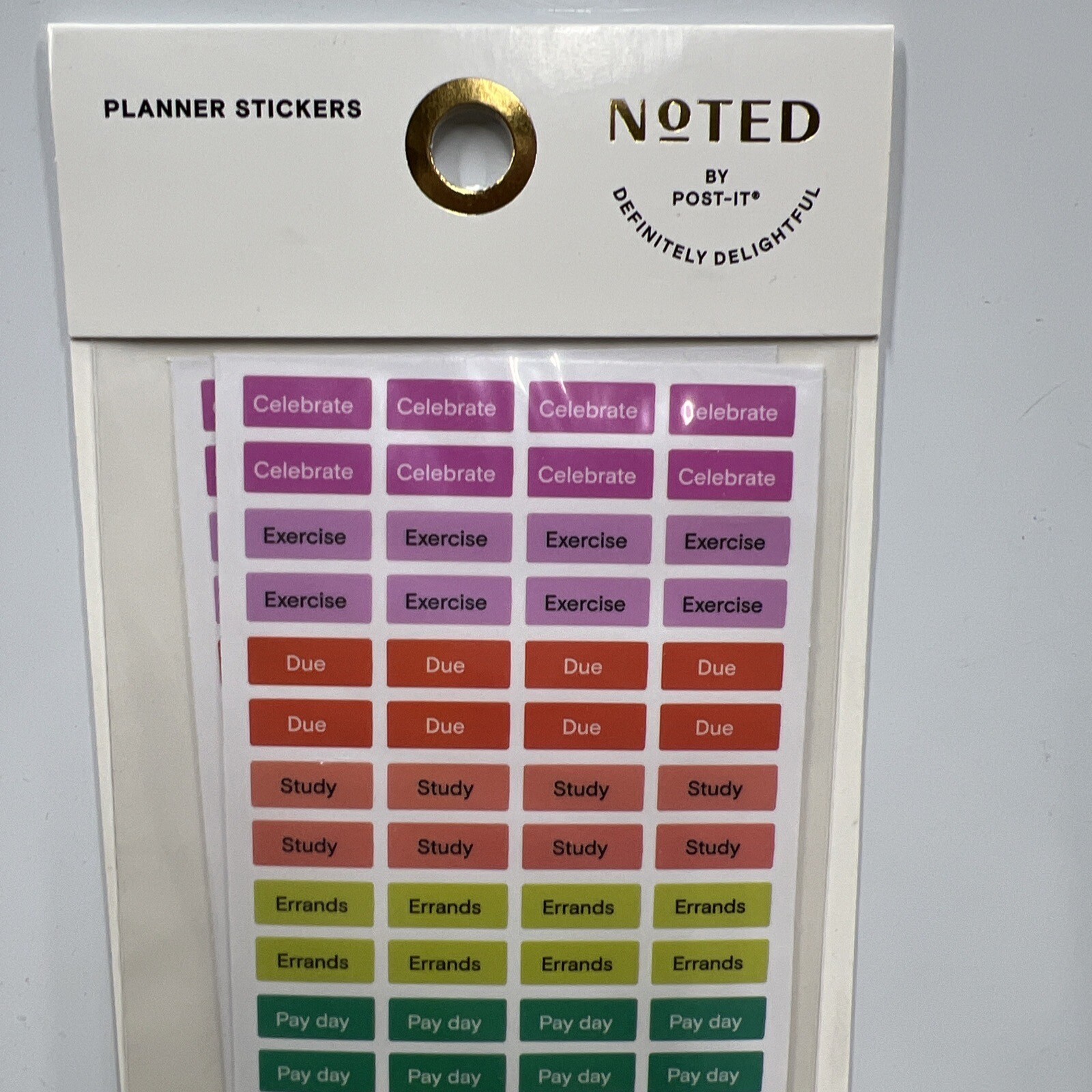 Noted By Post It Planner Stickers 216 Total 3 Sheets Planner Stickers 1 Pack