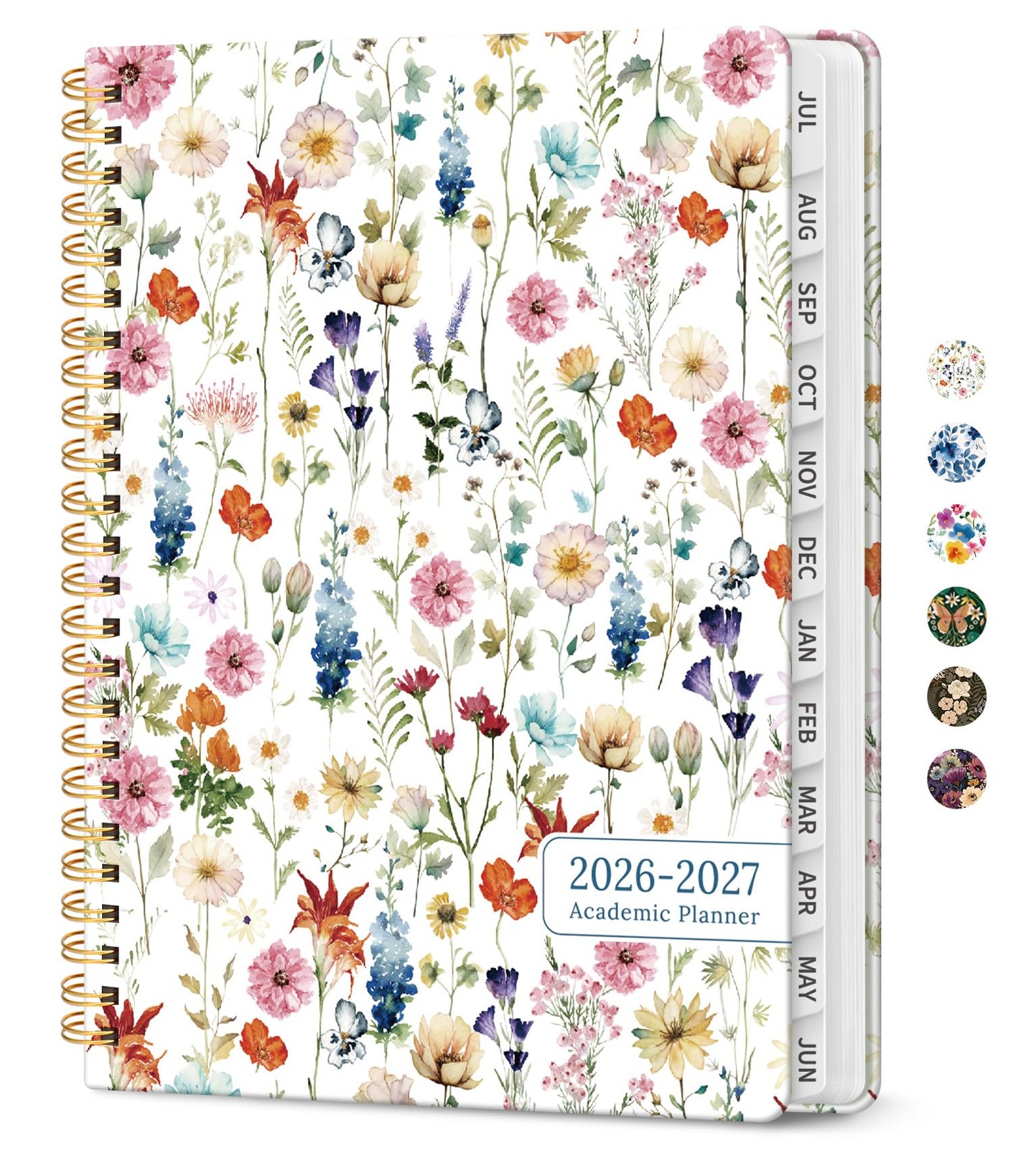 Planner 2026-2027, Academic Year Monthly and (8.5″x11″)a4, A-Wildflowers