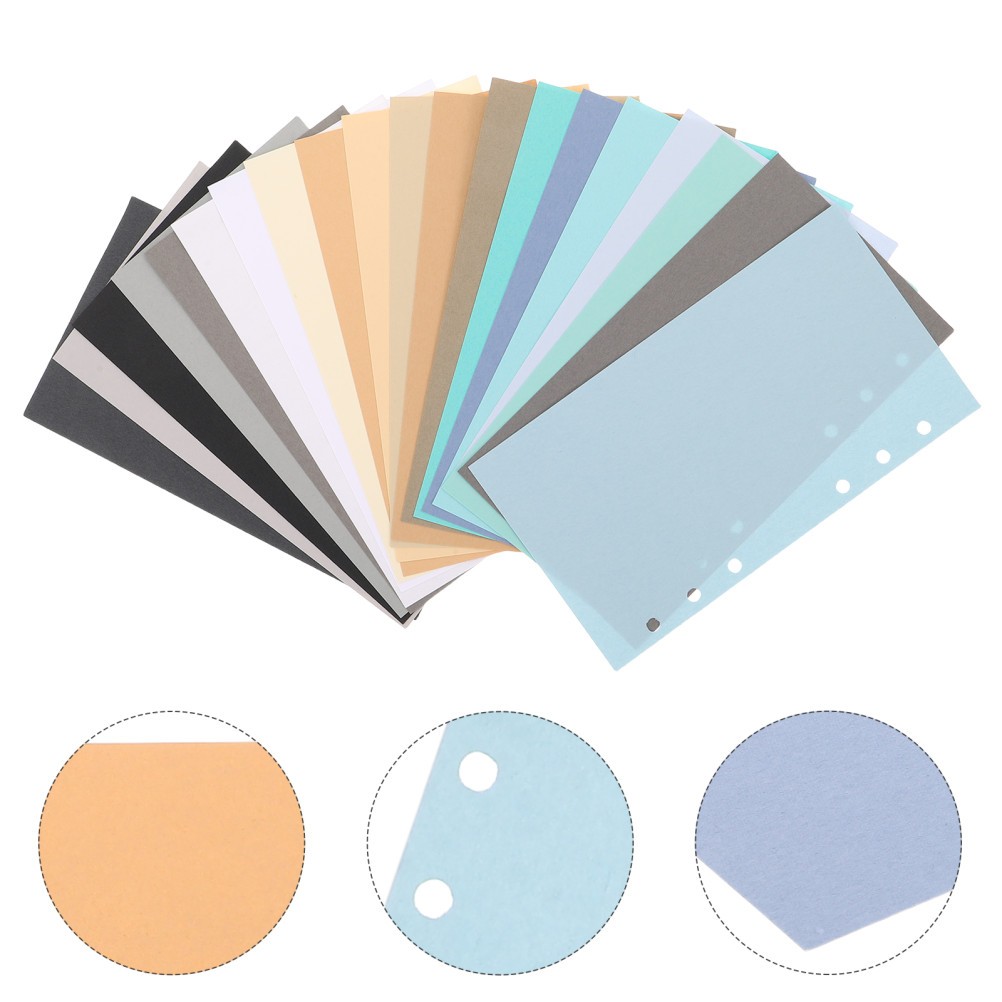 40 Sheets Colored Writing Paper A6 Planner Inserts Hole Notebook Filler