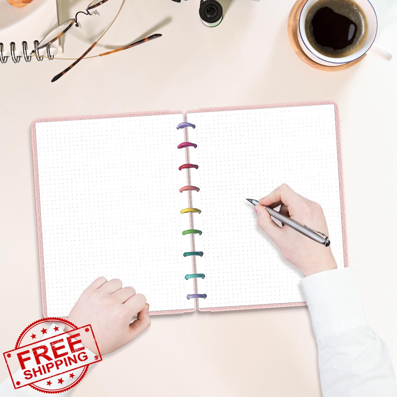 Yaridar Discbound Dotted Grid Refills – 200 Sheets