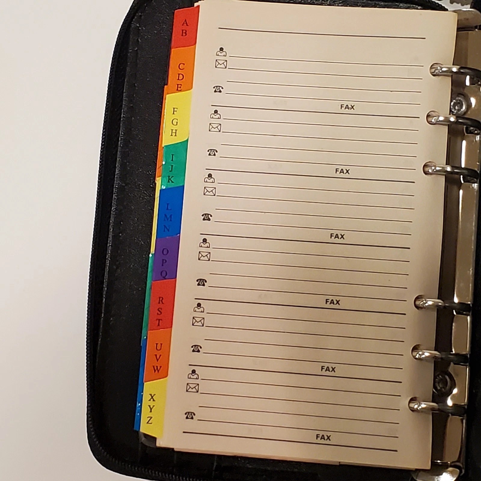 Maxim Collection Planner Organizer Calendar Black Calculator Card Holder Zipper