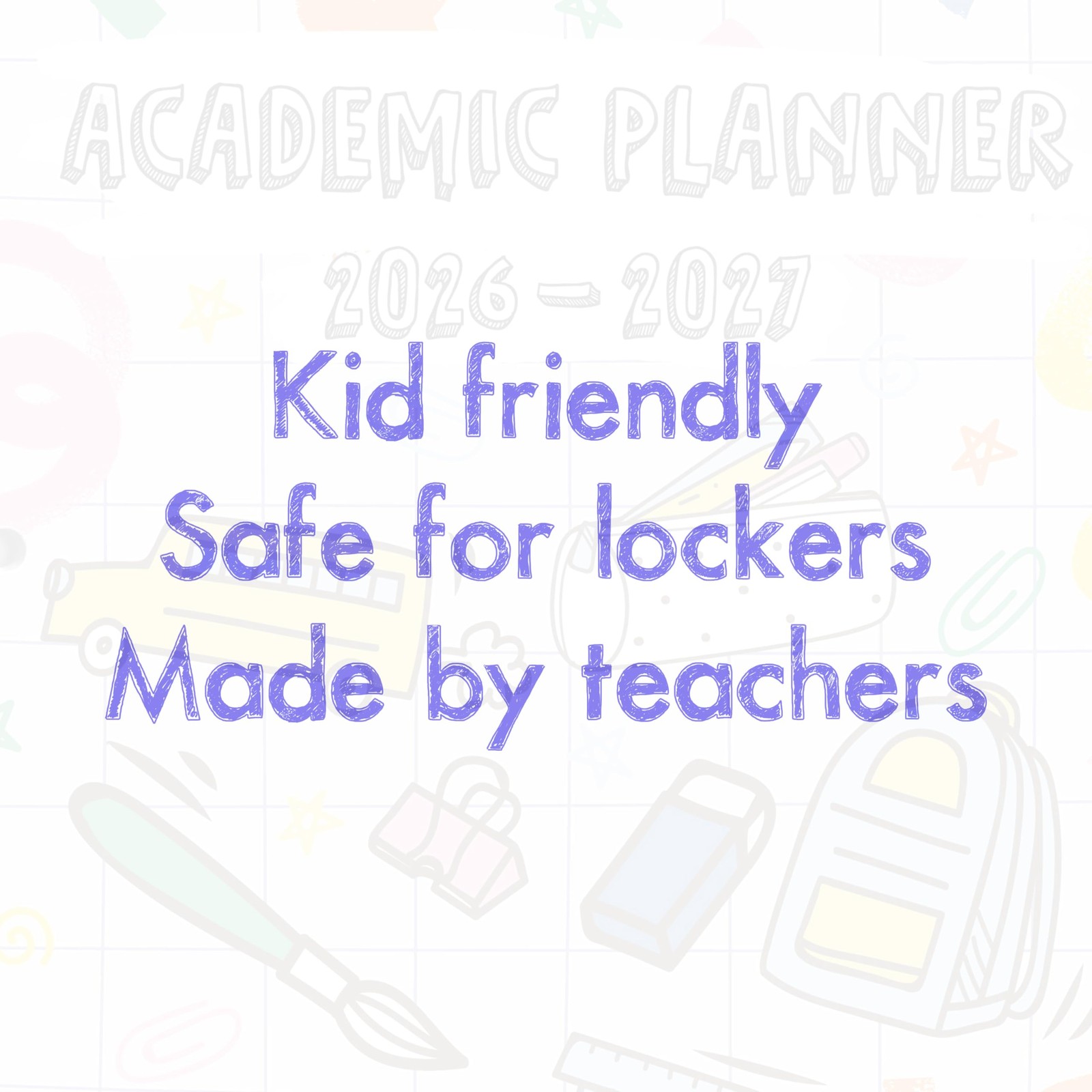 School Planner for Elementary Students 2026-27, Create, 8.5 8.5″ x 11″, Pink