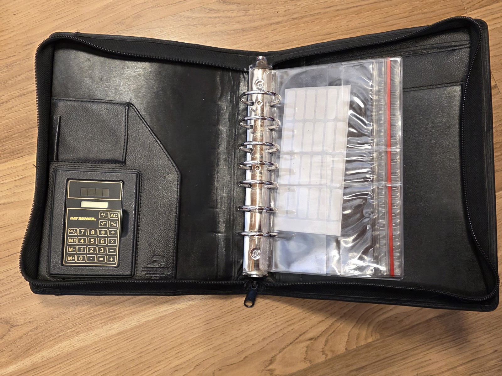 Vintage Day Runner Pro Business System 22464 Black Leather 7-Ring Binder Planner