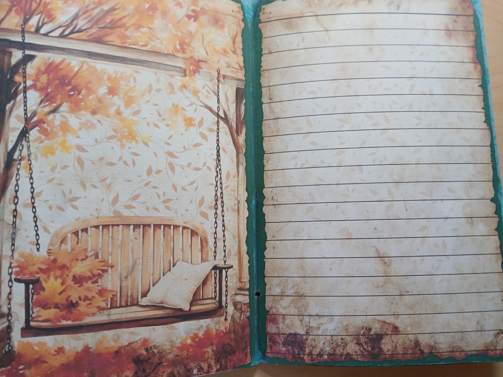Junk Journal Booklet “AUTUMN BREEZE” Fall Colors LG 8.5″x5.5″ 40pgs × Ephemera
