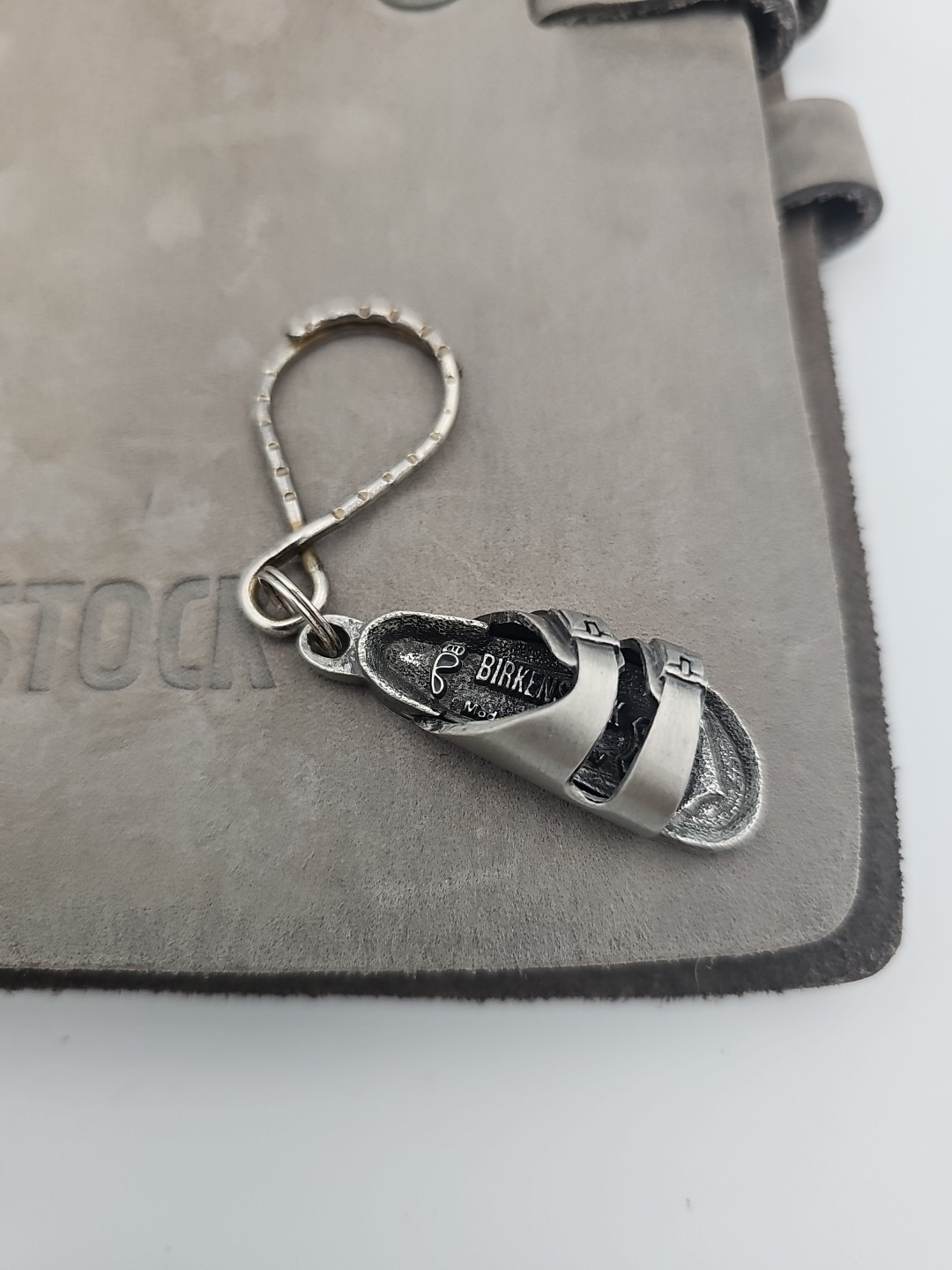 Birenstock Grey Leather Planner/Paper/Journal 9 1/2″x7″ Refillable And Keychain