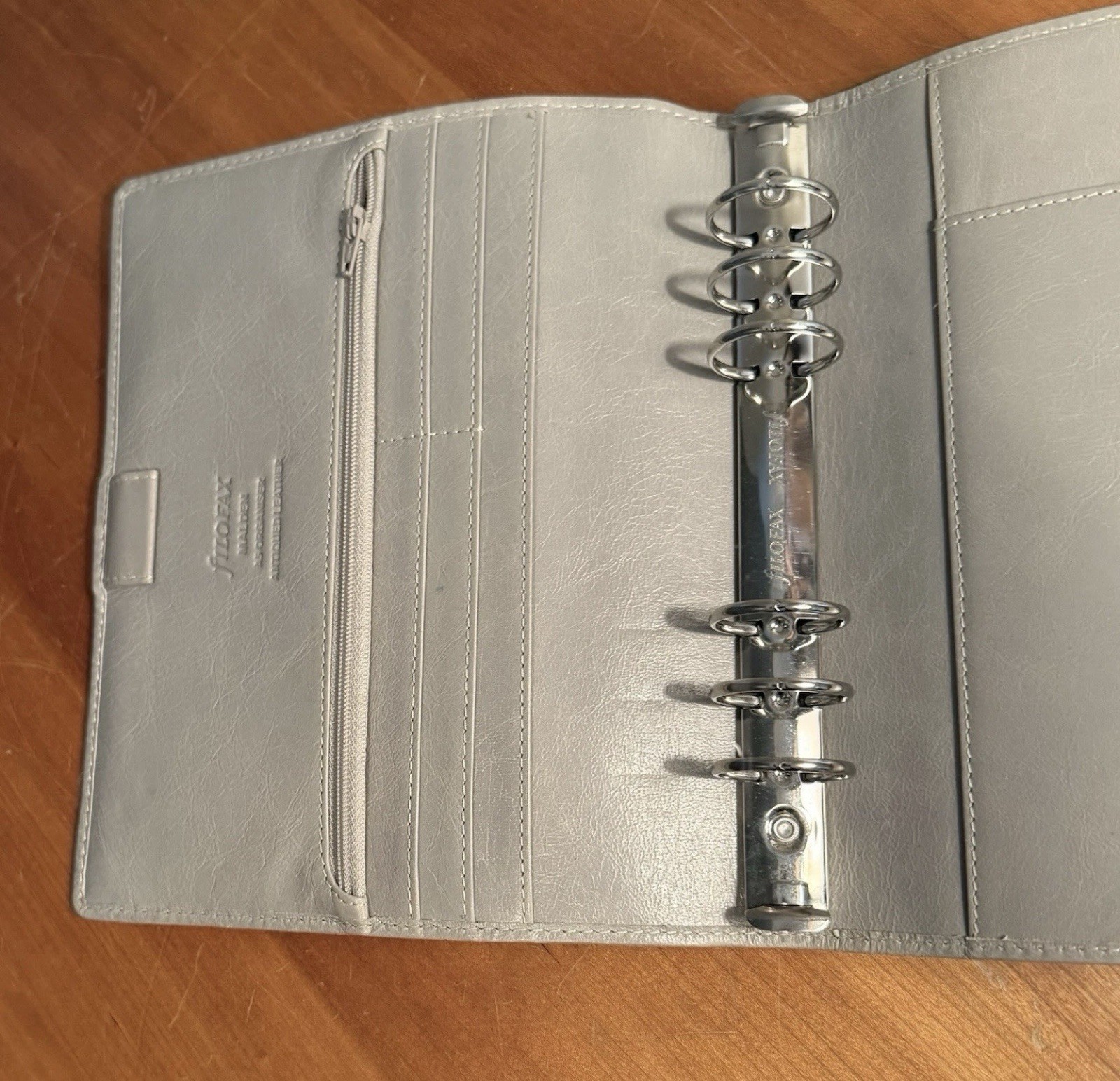 Filofax Malden A5 Stone Leather 6 Ring Organizer Planner Binder
