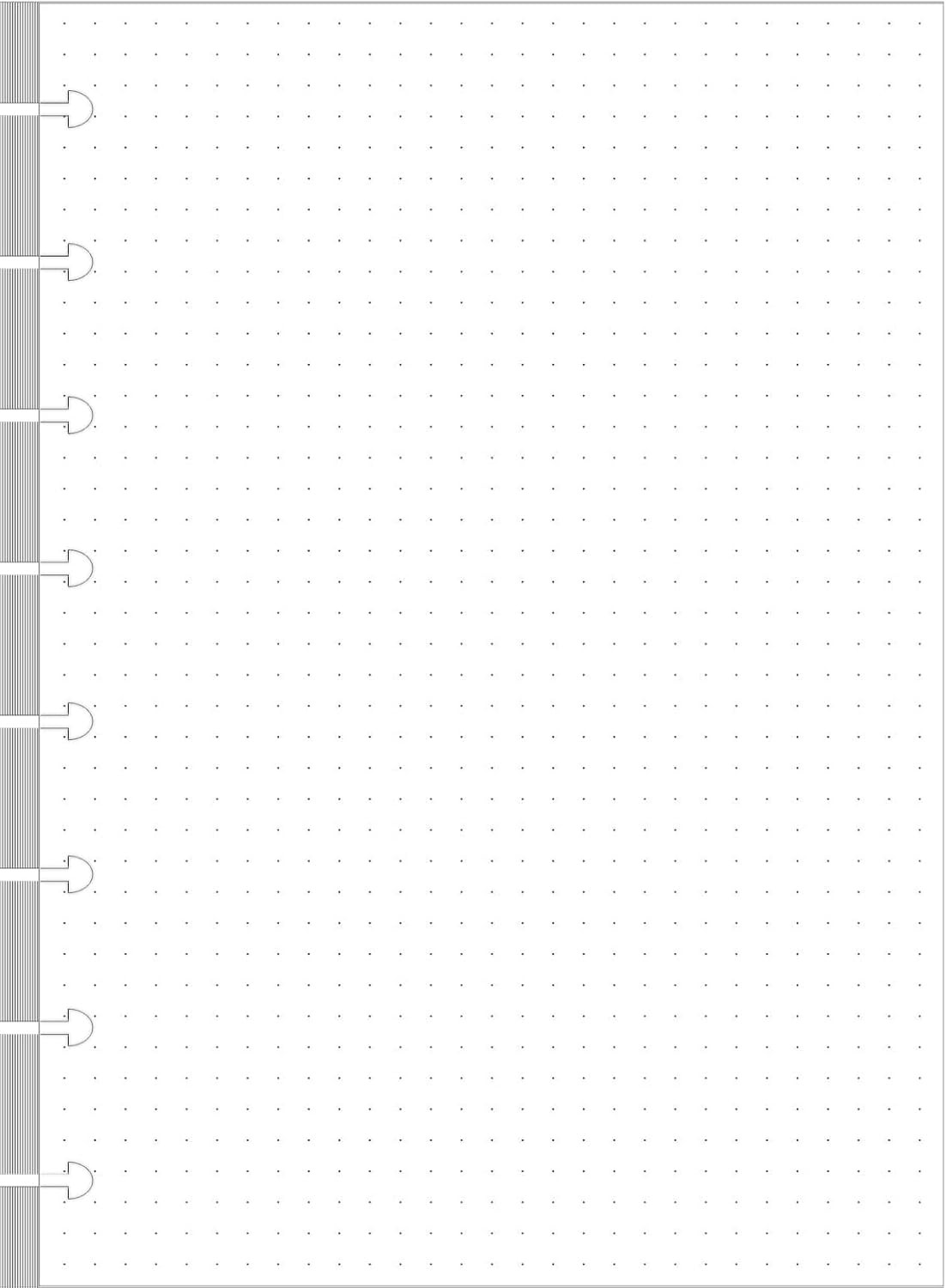 Junior Size Discbound Dotted Refill Paper 100 Sheets 100gsm 5.8×8.2 inch