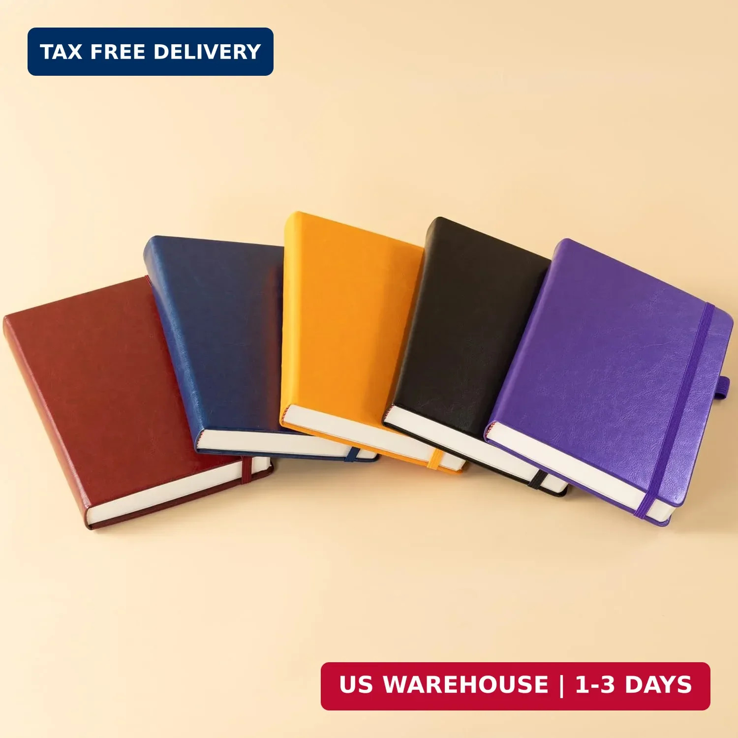 Hardcover Lined Notebook Journal for Writing, 320 Pages Leather Thick College Ru