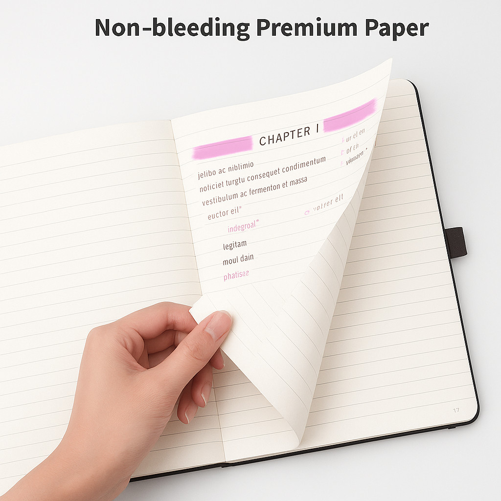 Set of 2 Lined Notebook A5 360 pages. Color Pink and Light Brown. Free Shipping.