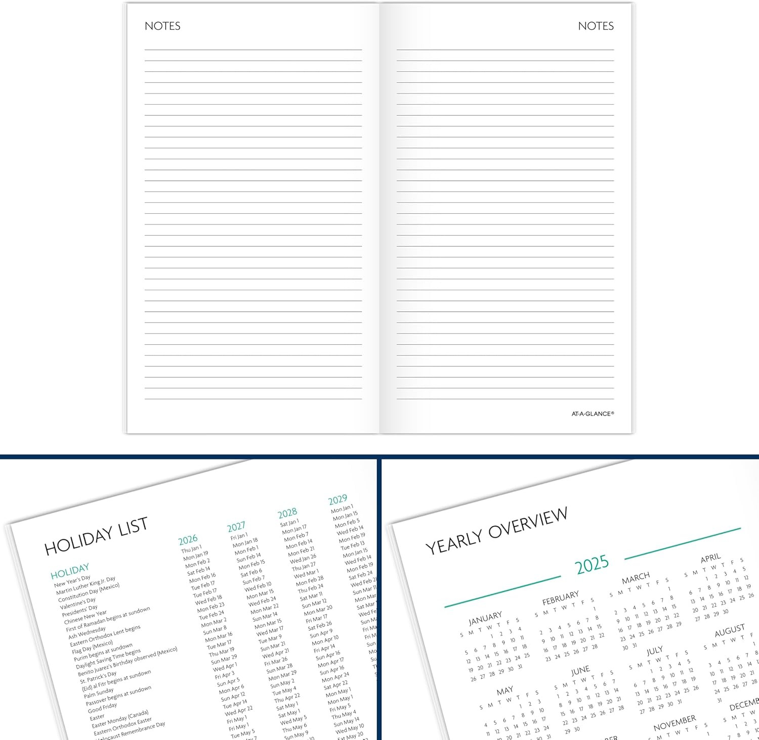 2026-2027 Planner, 2 Year Monthly Planner, 3.5″ x 6″, Pocket Size, BADGE, Floral