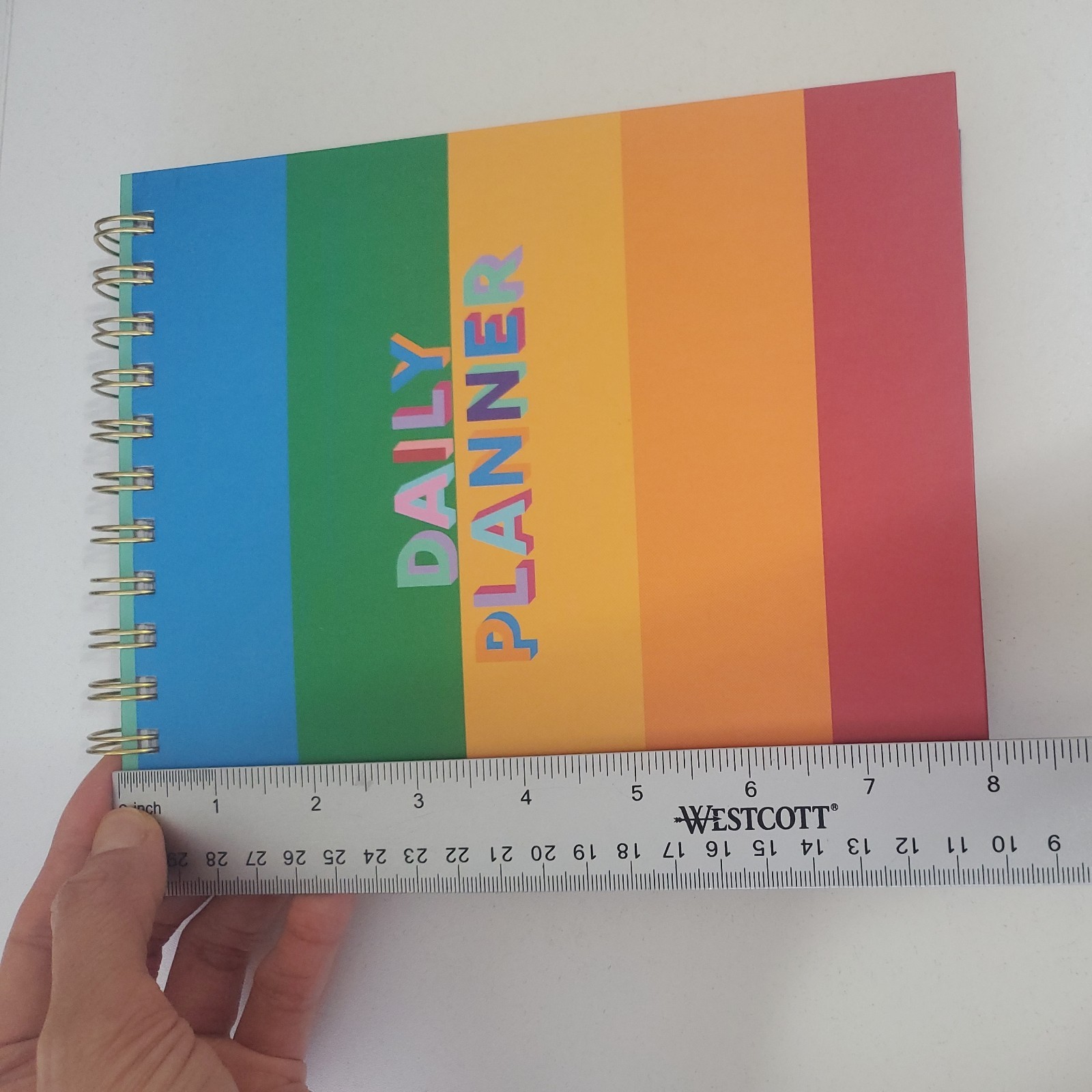 Multicolored Daily Planner Journal Notebook with Hourly Schedule