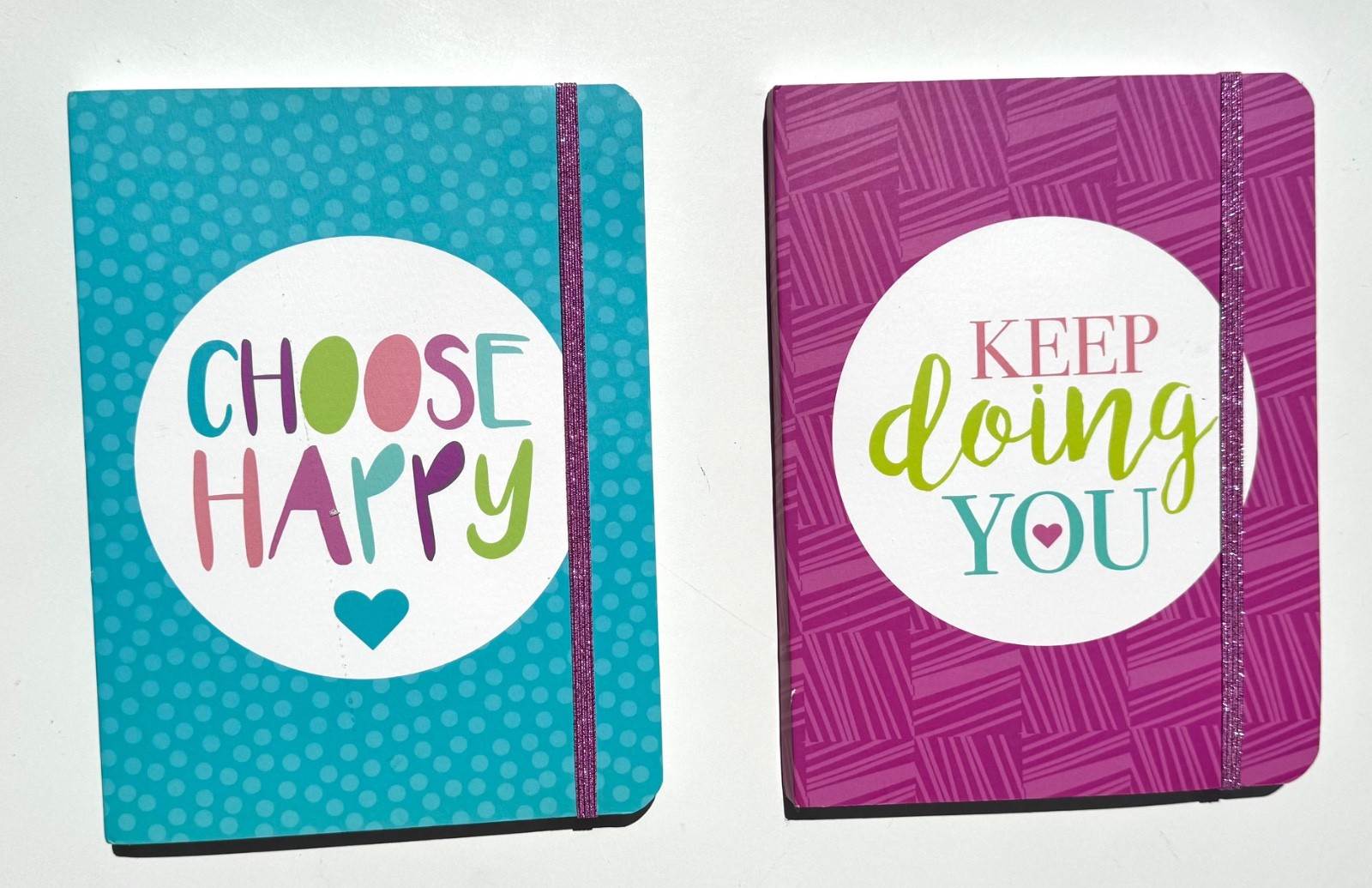 Studio C Blue Purple 2-Pack Notebooks Journals Elastic Closure 6″ x 8″