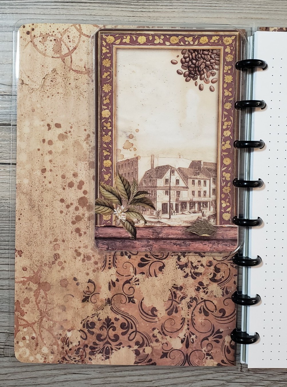Stamperia Coffee & Chocolate Cardstock Bookmark For TUL Arc 8 Disc Planners #4