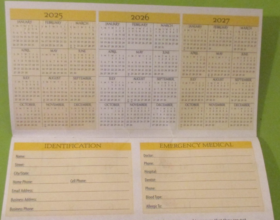 LOT of 2 – 2026 MONTHLY 11X17″ BLUE DESK PAD CALENDAR & VETERANs Pocket 7X3.5″