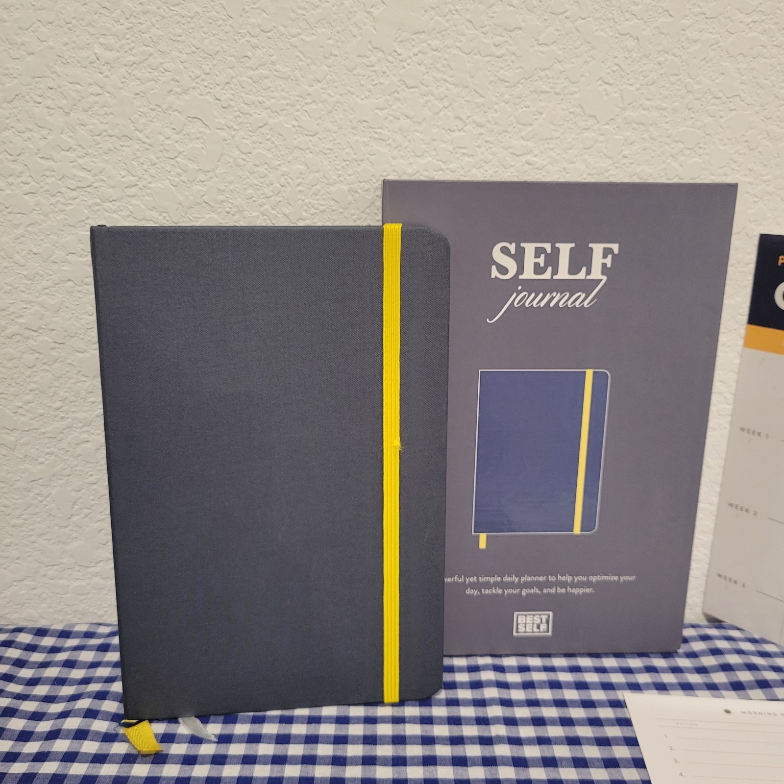Best Self Self Journal Navy and Yellow Flagship Edition – OPEN BOX – CIB