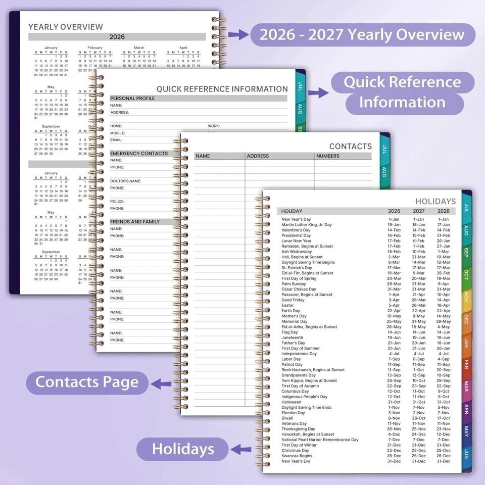 2026-2027 Appointment Book/planner – 8.2″ X 11″, Daily Planner from Jul. 2026…