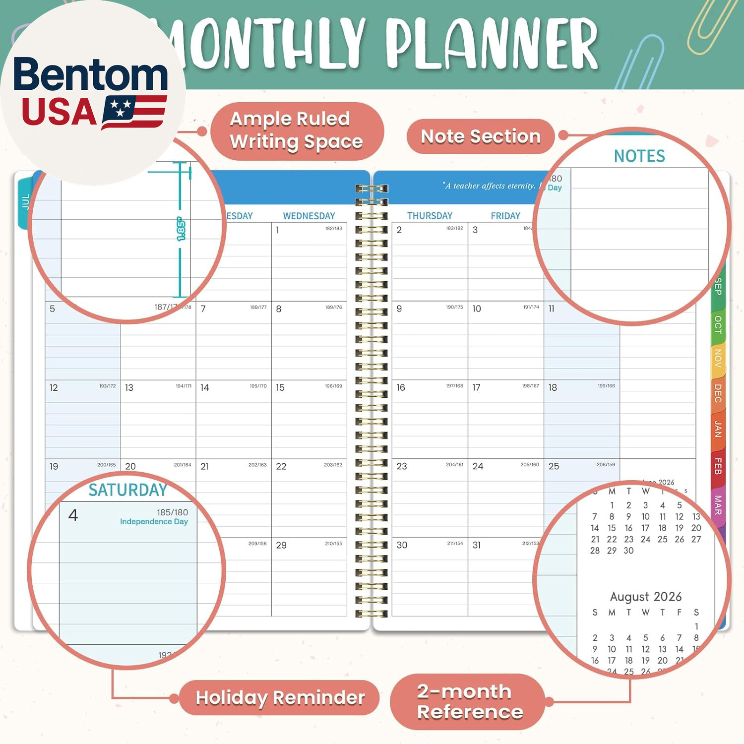 Teacher Planner 2026-2027 – Teacher Lesson Planners 2026-2027 from July 2026- Ju